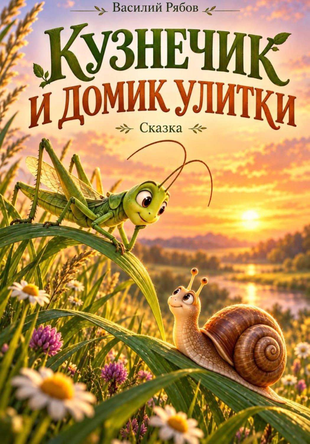 Обложка книги «Кузнечик и домик Улитки»