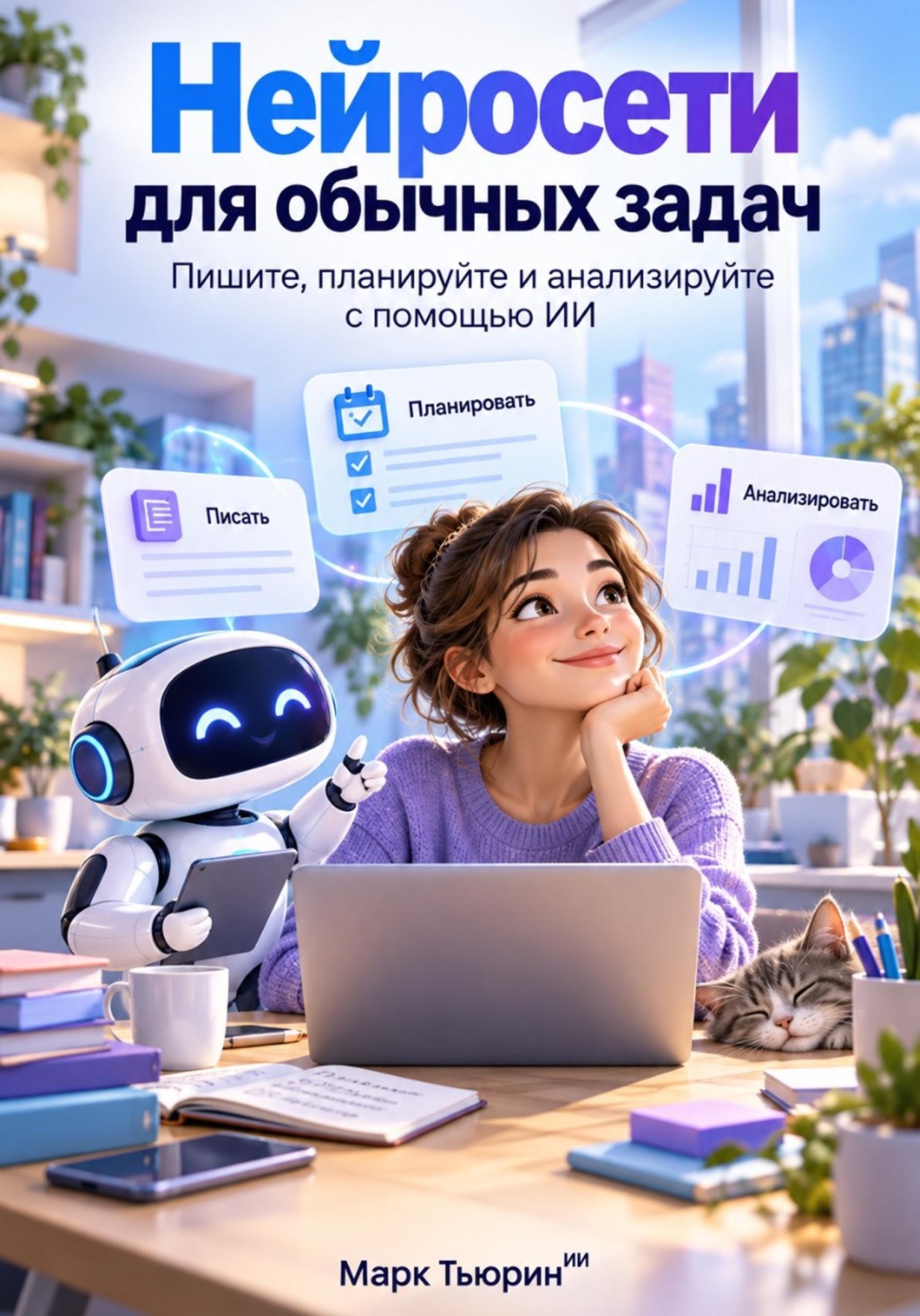 Обложка книги «Нейросети для обычных задач: Пишите, планируйте и анализируйте с помощью ИИ»