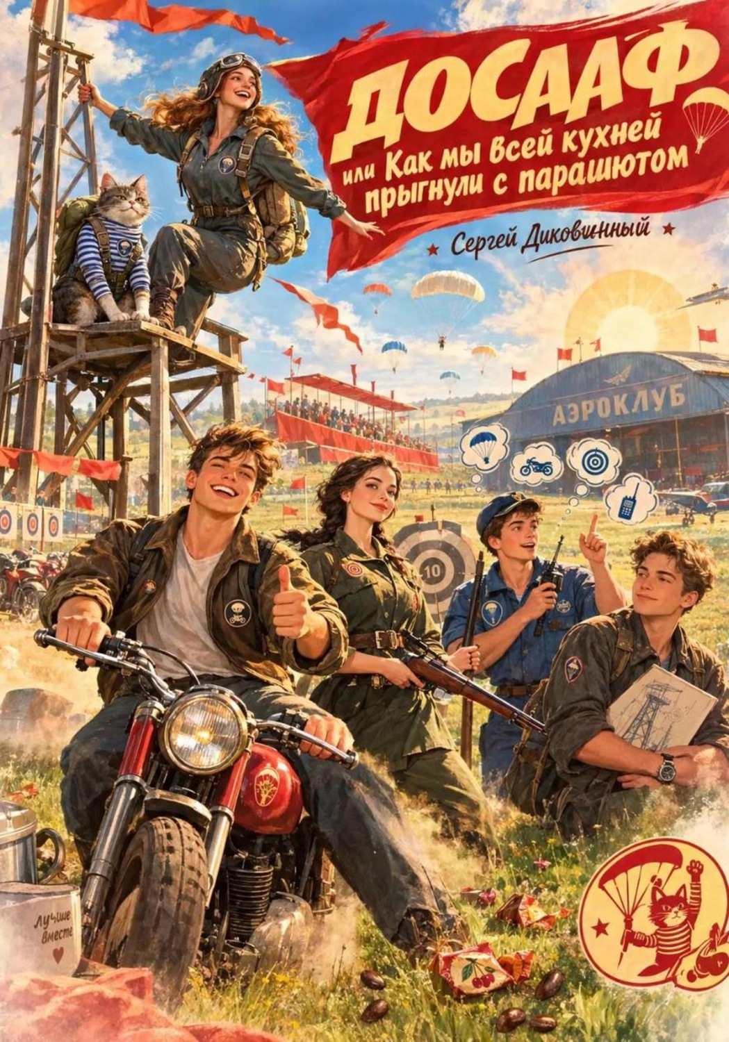 Обложка книги «ДОСААФ, или Как мы всей кухней прыгнули с парашютом»
