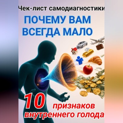 Обложка книги «Чек-лист самодиагностики ПОЧЕМУ ВАМ ВСЕГДА НЕ ХВАТАЕТ 10 признаков внутреннего голода»