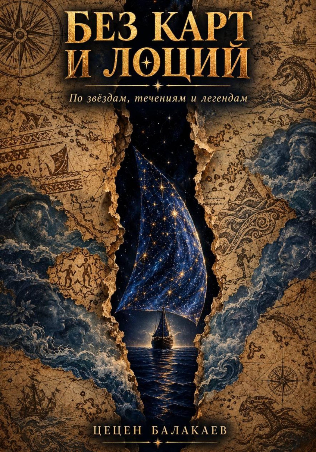 Обложка книги «Без карт и лоций. По звёздам, течениям и легендам»
