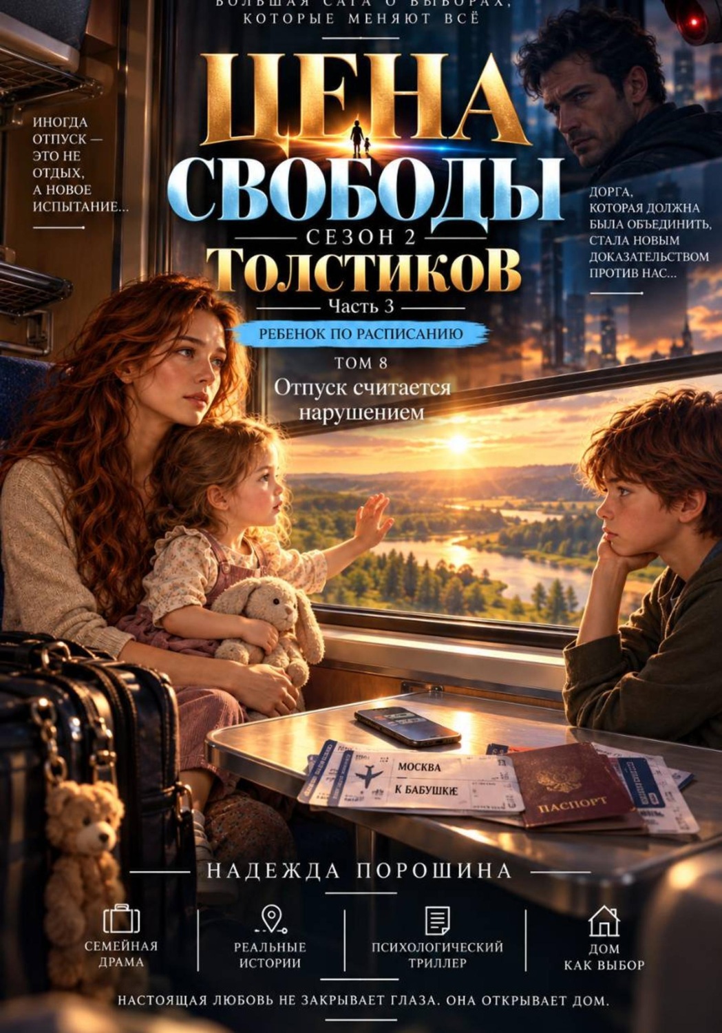 Обложка книги «Цена свободы. Сезон 2. Толстиков. Часть 3. Ребенок по расписанию. Том 8. Отпуск считается нарушением»