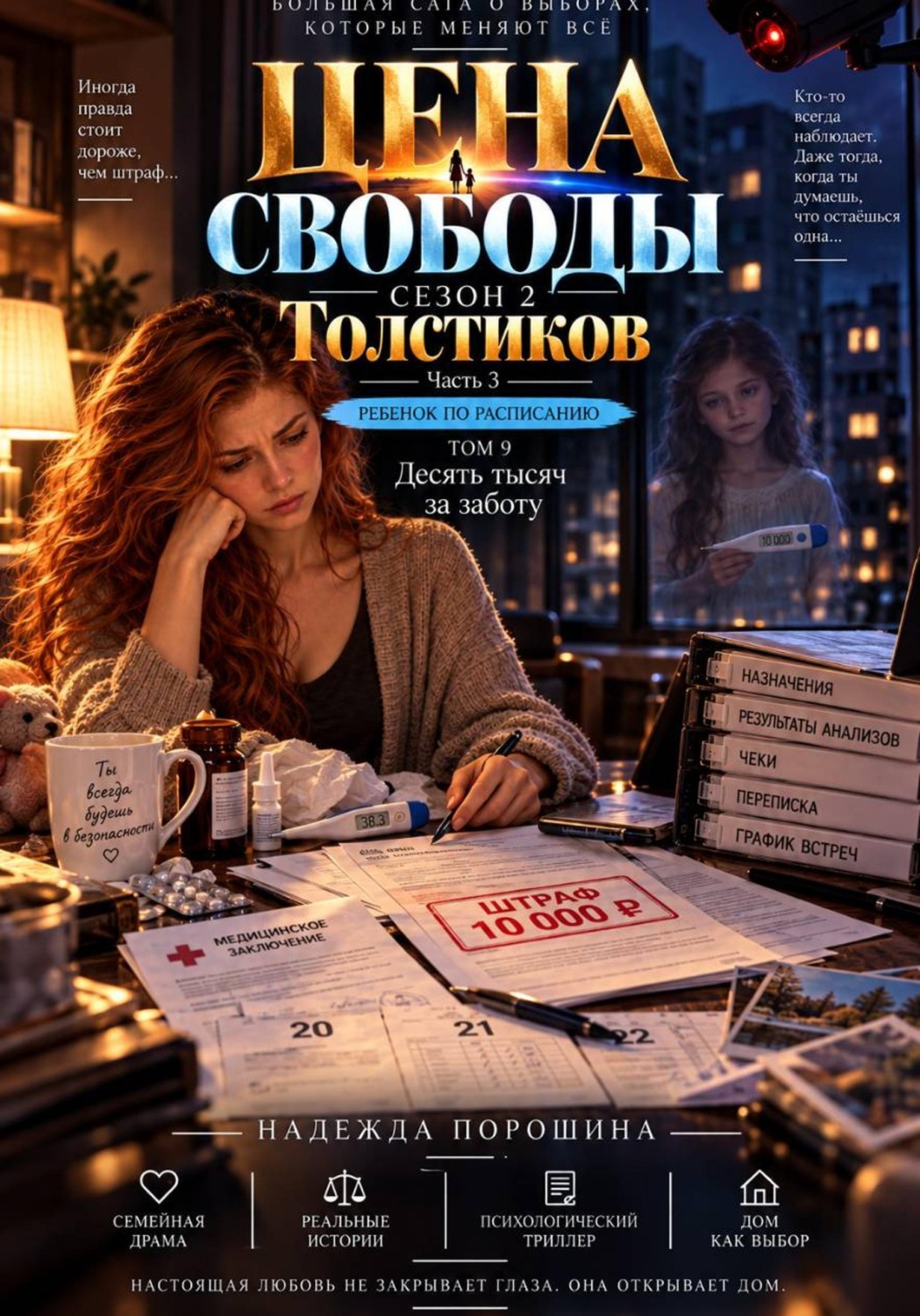 Обложка книги «ЦЕНА СВОБОДЫ. СЕЗОН 2. Толстиков. Часть 3. Ребенок по расписанию. Том 9. Десять тысяч за заботу»