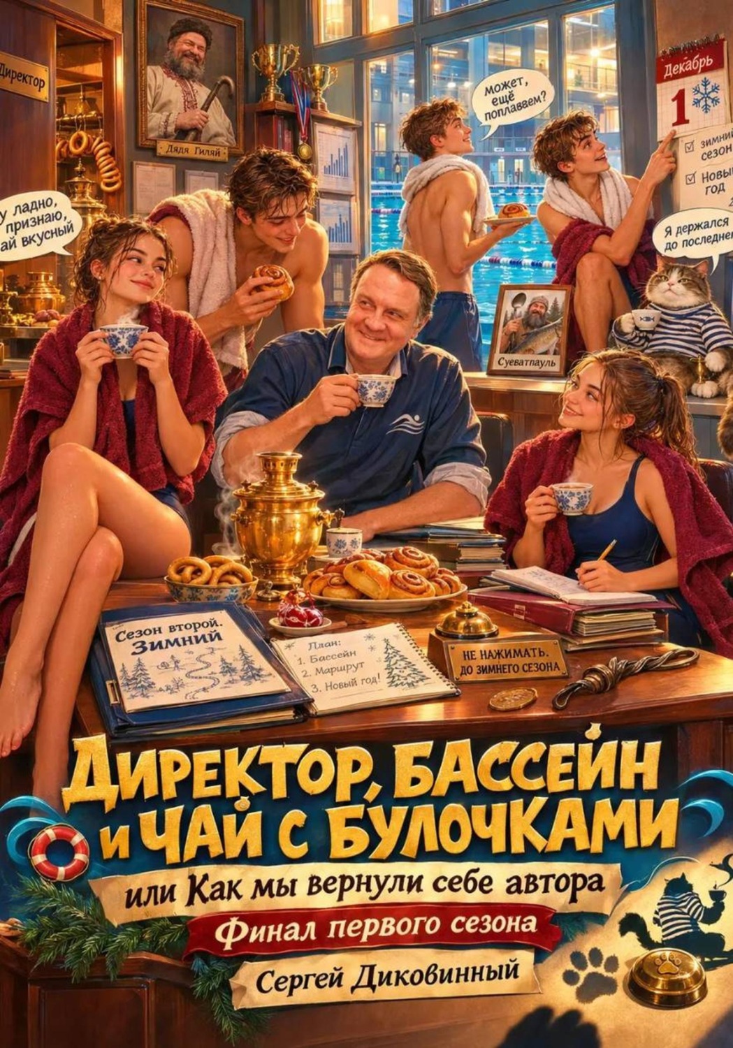 Обложка книги «Директор, бассейн и чай с булочками, или как мы вернули себе автора»