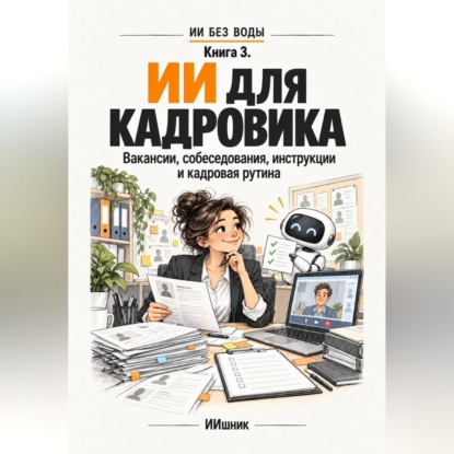 Обложка книги «ИИ для кадровика: вакансии, собеседования, инструкции и кадровая рутина»