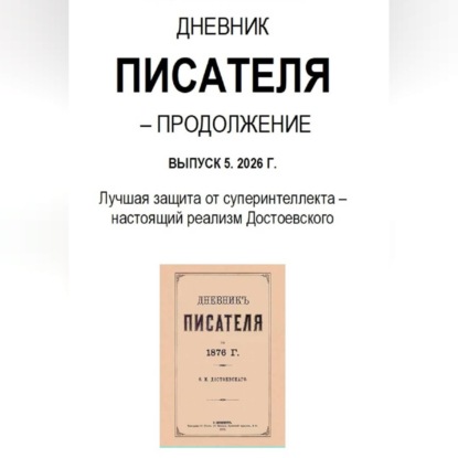 Обложка книги «Дневник писателя – Продолжение Выпуск 5. 2026 Г. Лучшая защита от суперинтеллекта – настоящий реализм Достоевского»
