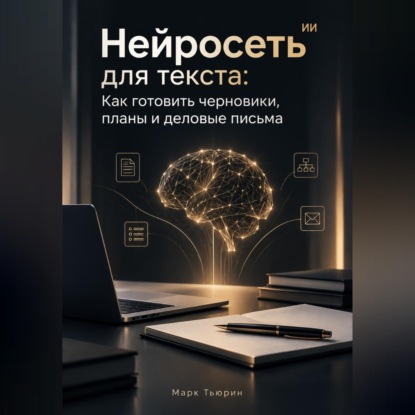 Обложка книги «Нейросеть для текста: Как готовить черновики, планы и деловые письма»