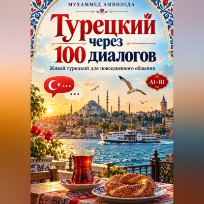 Обложка книги «Турецкий через 100 диалогов»