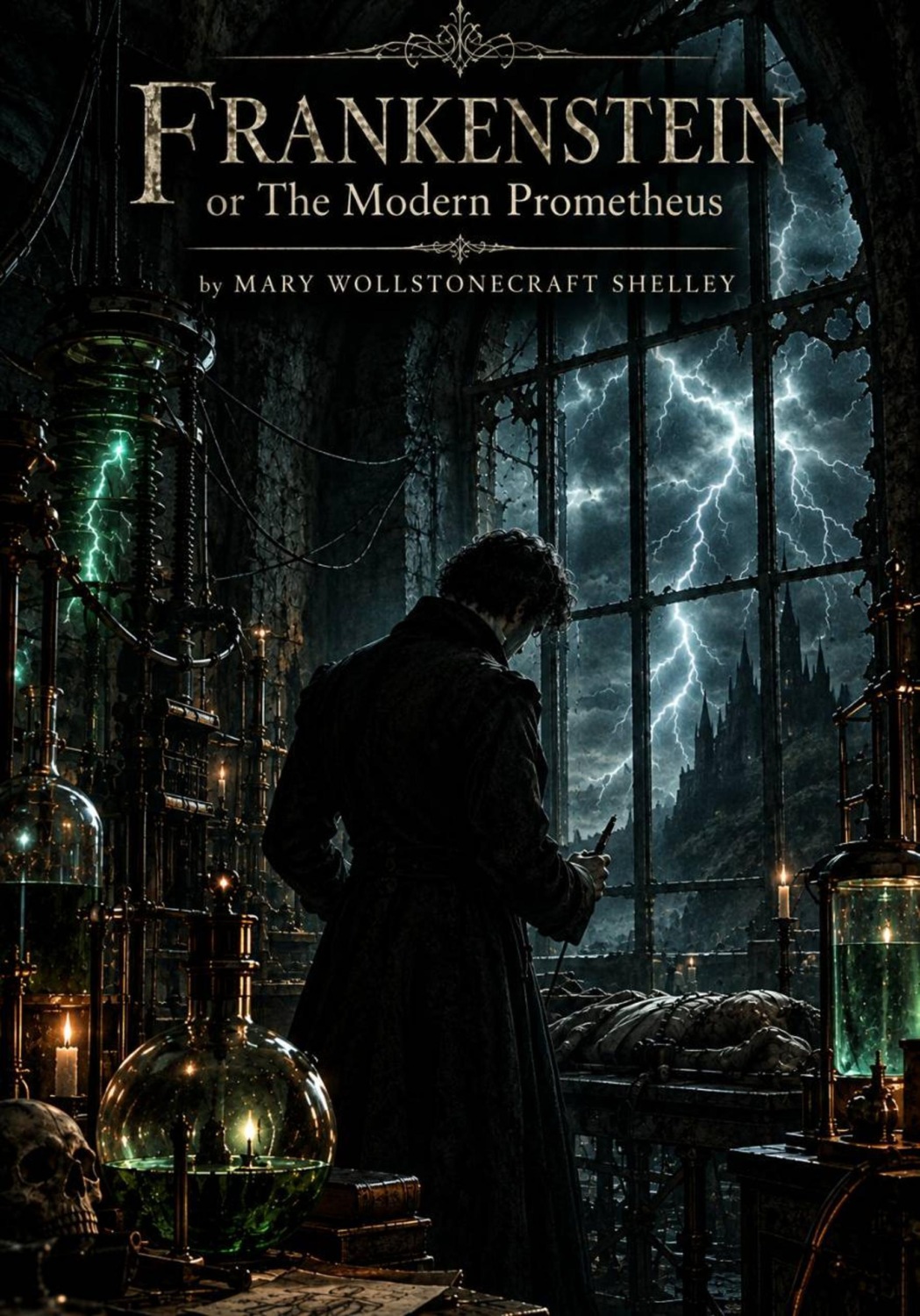 Обложка книги «Франкенштейн, или современный Прометей»