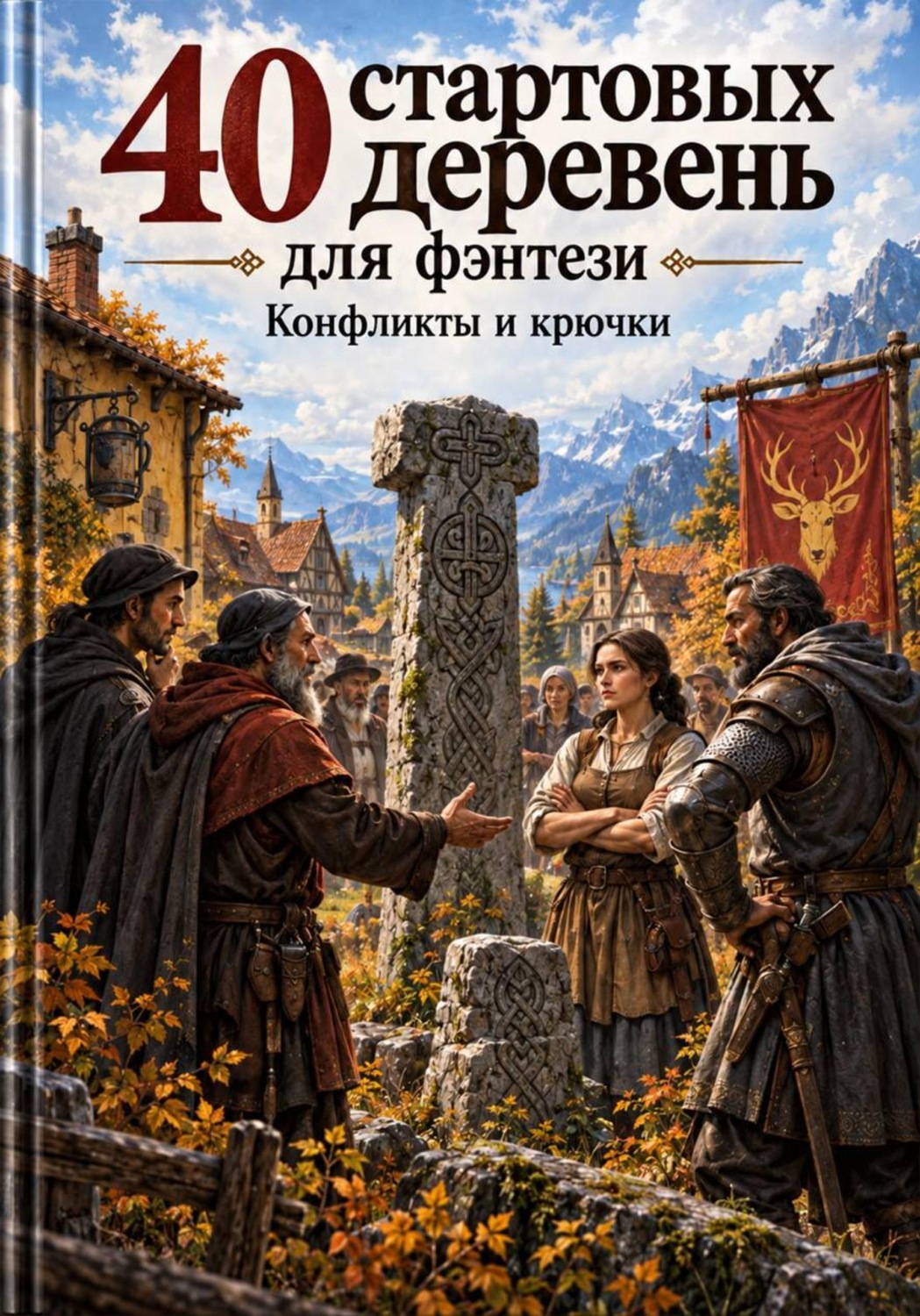 Обложка книги «40 стартовых деревень для фэнтези-кампании. Конфликты и крючки»