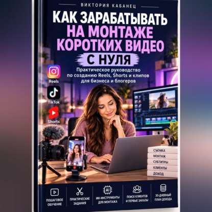 Обложка книги «Как зарабатывать на монтаже коротких видео с нуля»