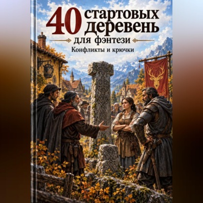 Обложка книги «40 стартовых деревень для фэнтези-кампании. Конфликты и крючки»