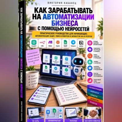 Обложка книги «Как зарабатывать на автоматизации бизнеса с помощью нейросетей»