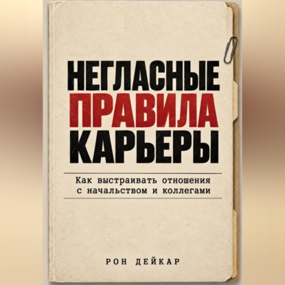 Обложка книги «Негласные правила карьеры. Как выстраивать отношения с начальством и коллегами»