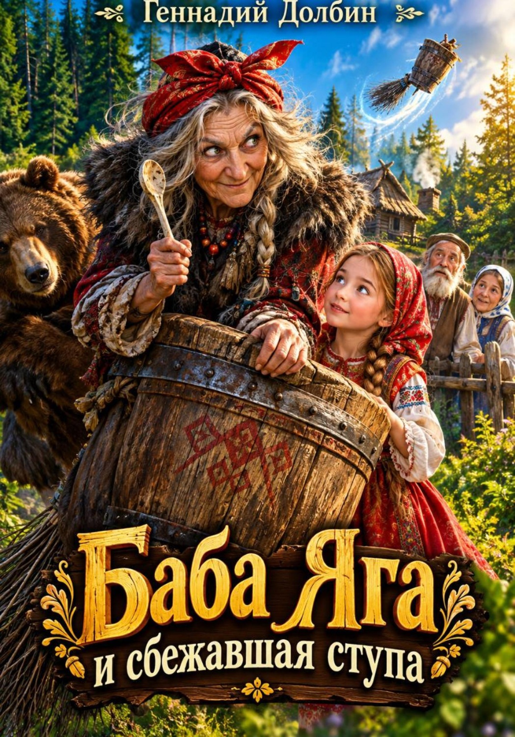 Обложка книги «Баба Яга и сбежавшая ступа»