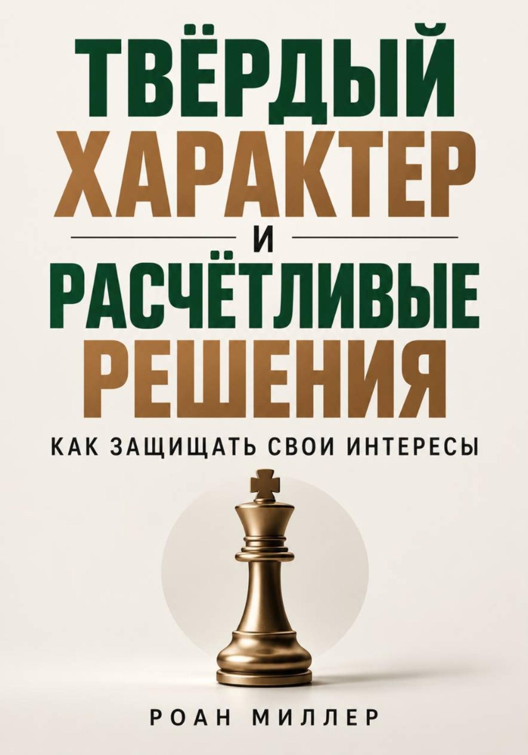 Обложка книги «Твёрдый характер и расчётливые решения. Как защищать свои интересы»