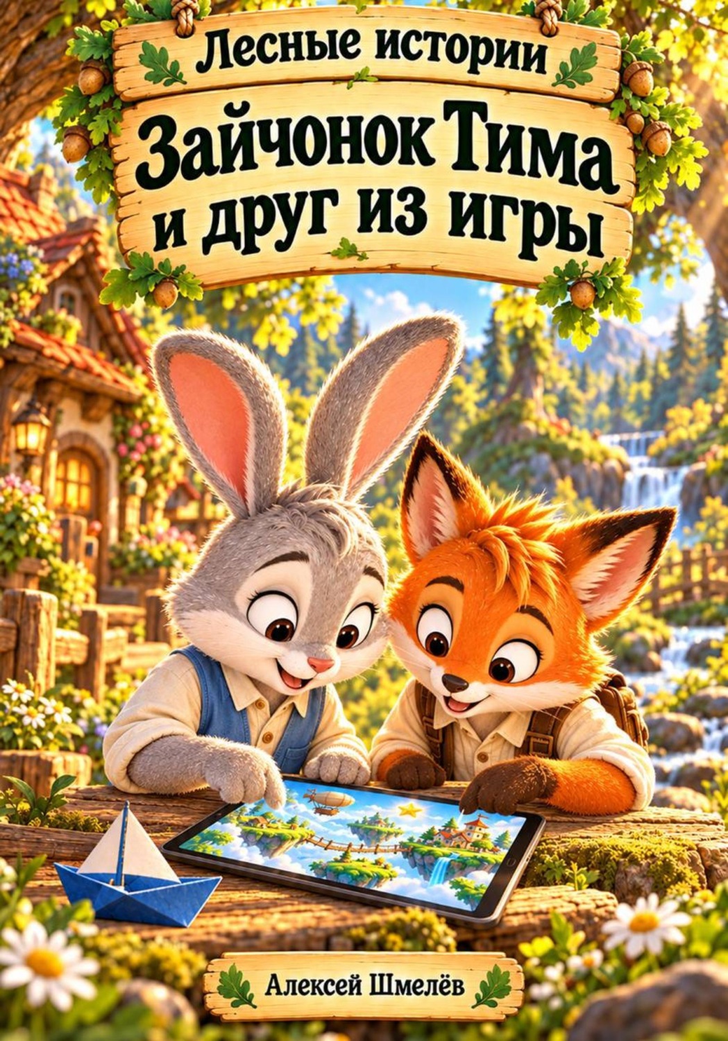 Обложка книги «Зайчонок Тима и друг из игры»