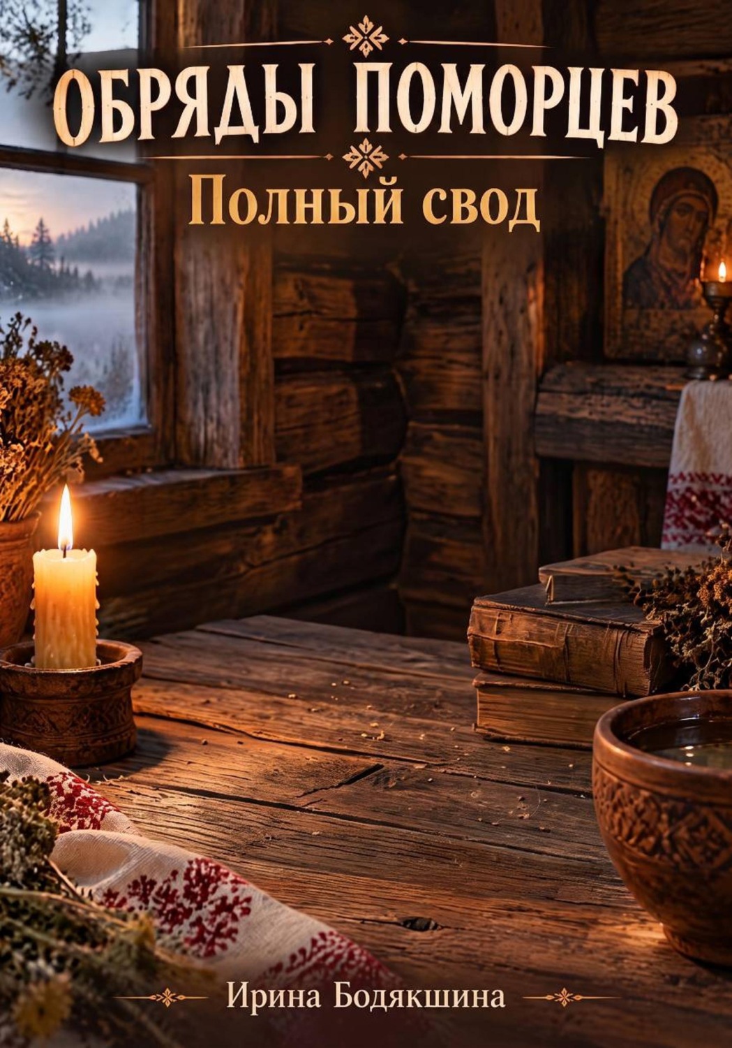 Обложка книги «ОБРЯДЫ ПОМОРЦЕВ Полный свод. Святая вода, рубашка, заговоры, защита»