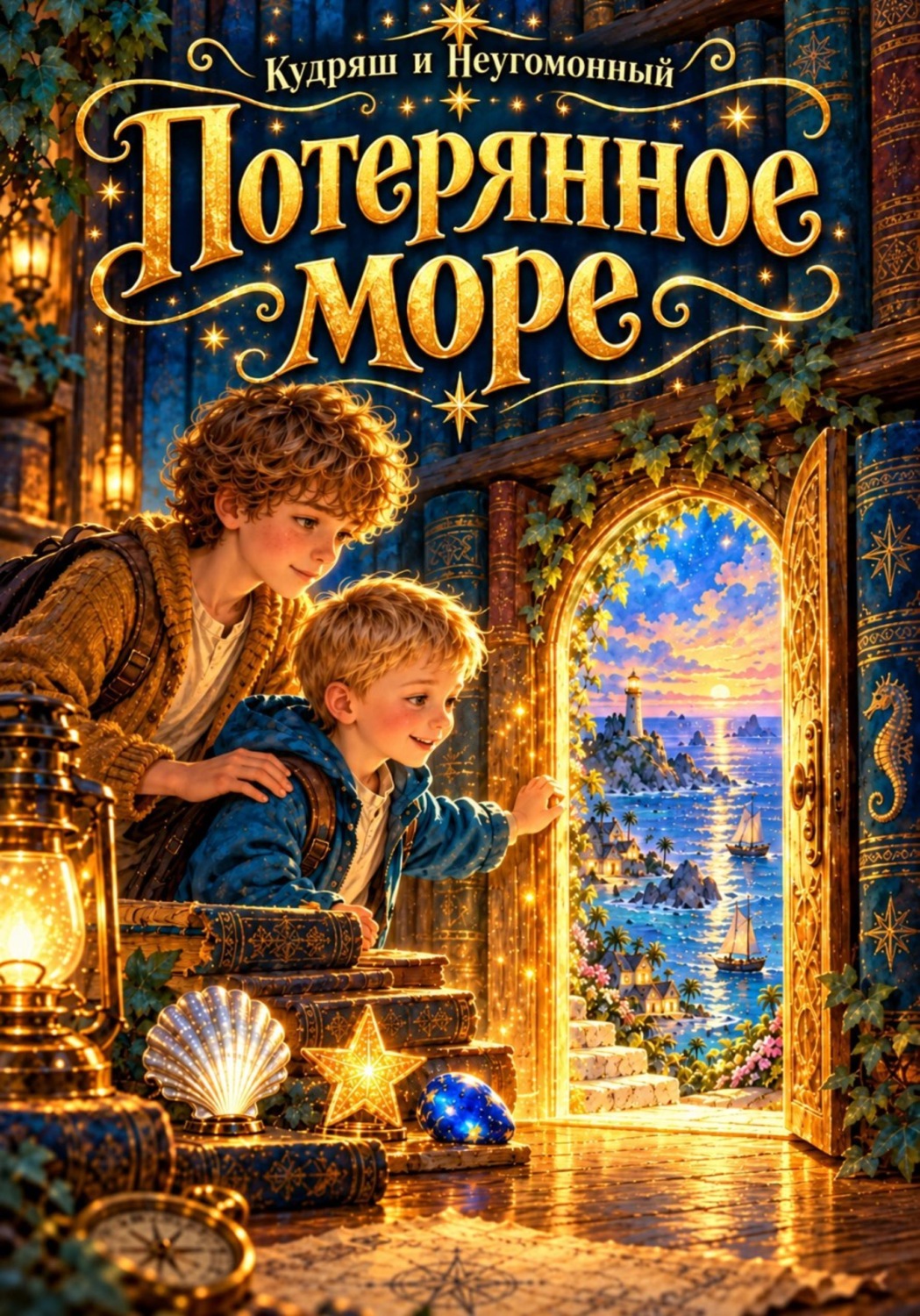 Обложка книги ««Потерянное море», серия «Кудряш и Неугомонный»»
