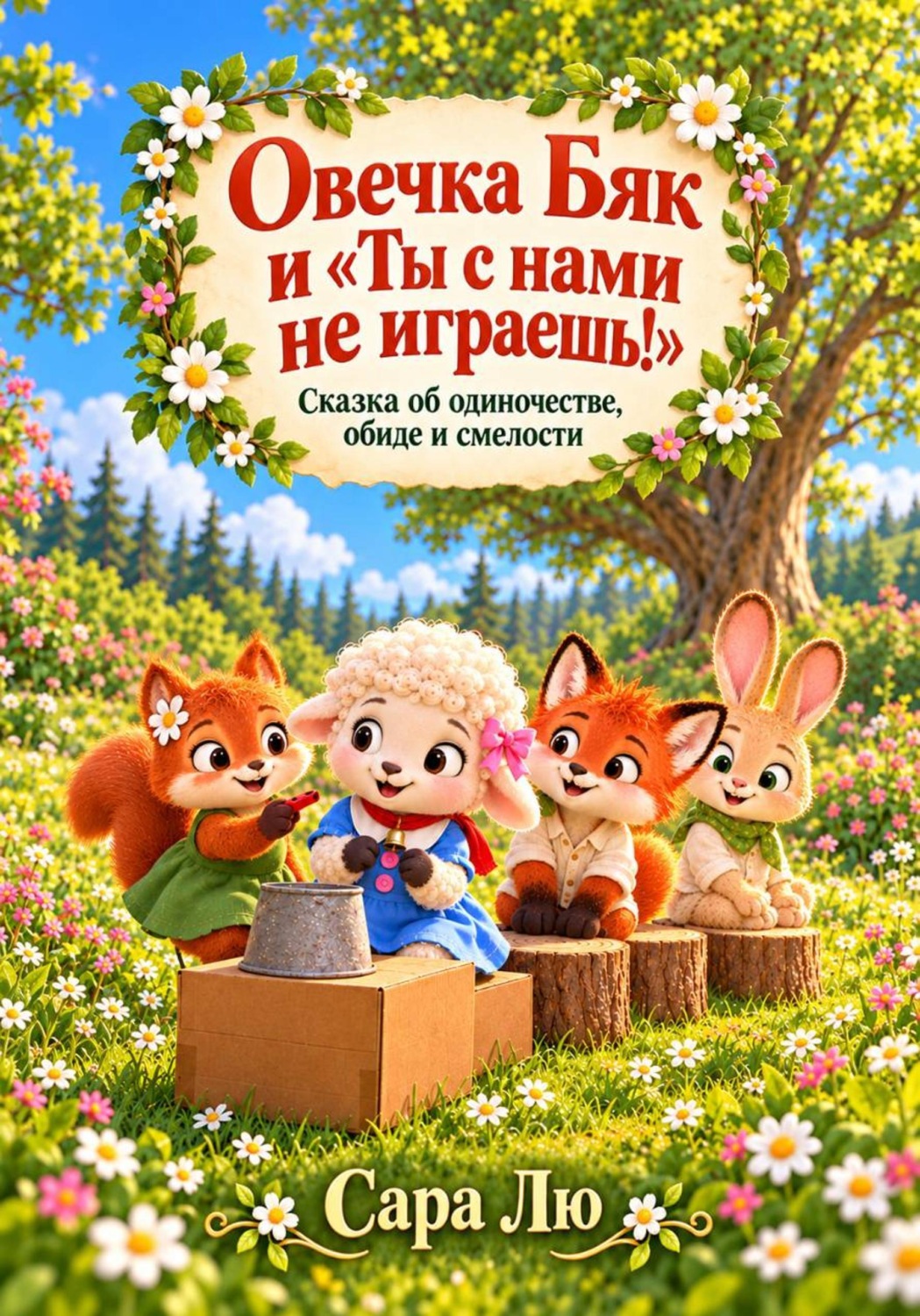 Обложка книги «Овечка Бяк и «Ты с нами не играешь!» Сказка об одиночестве, обиде и смелости»