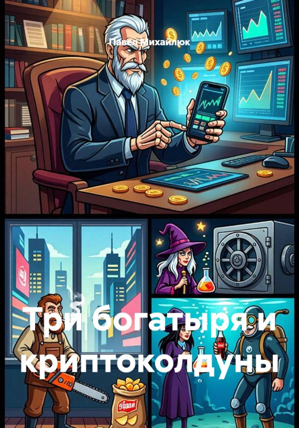 Обложка книги «Три богатыря и криптоколдуны»