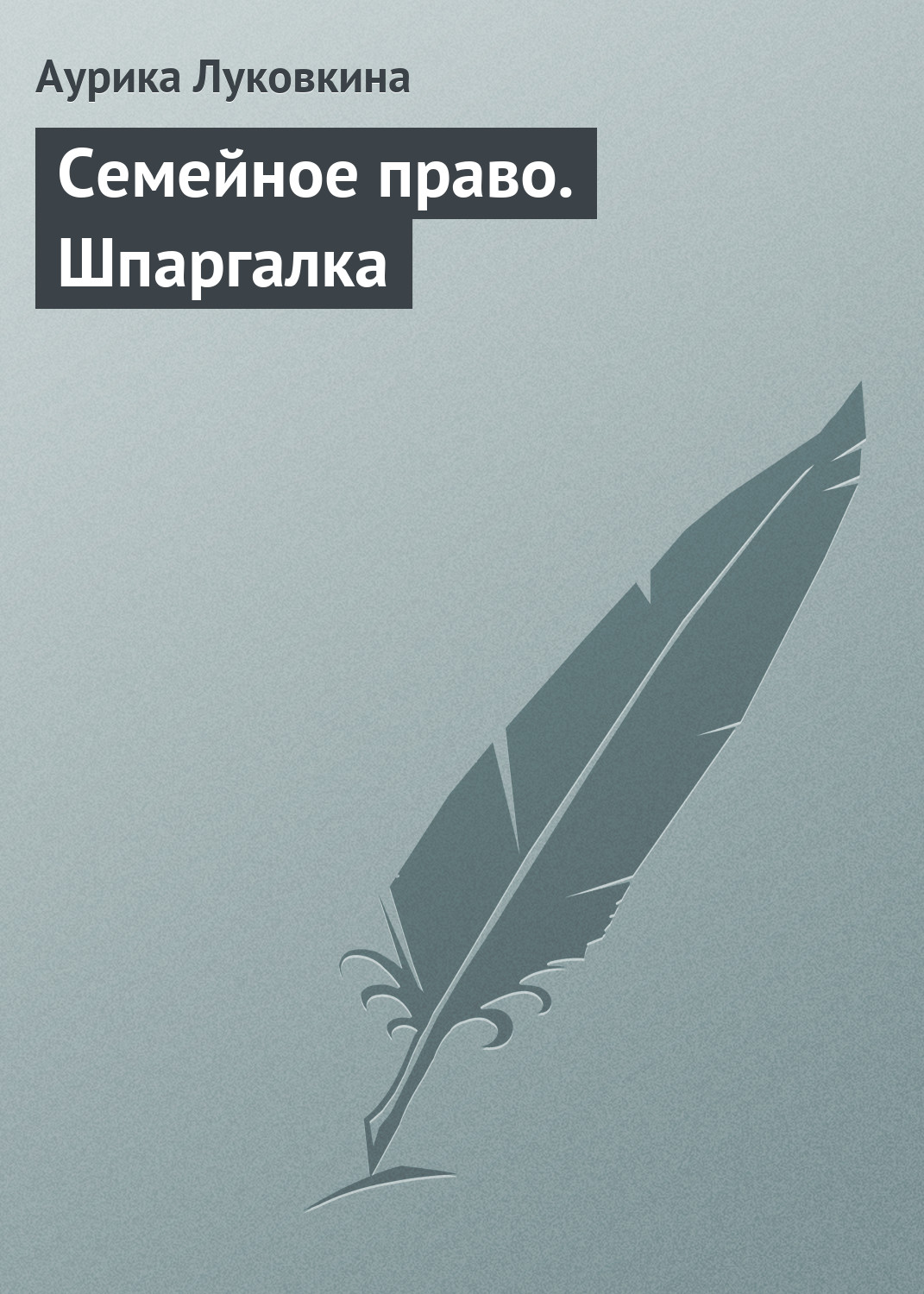 Обложка книги «Семейное право. Шпаргалка»