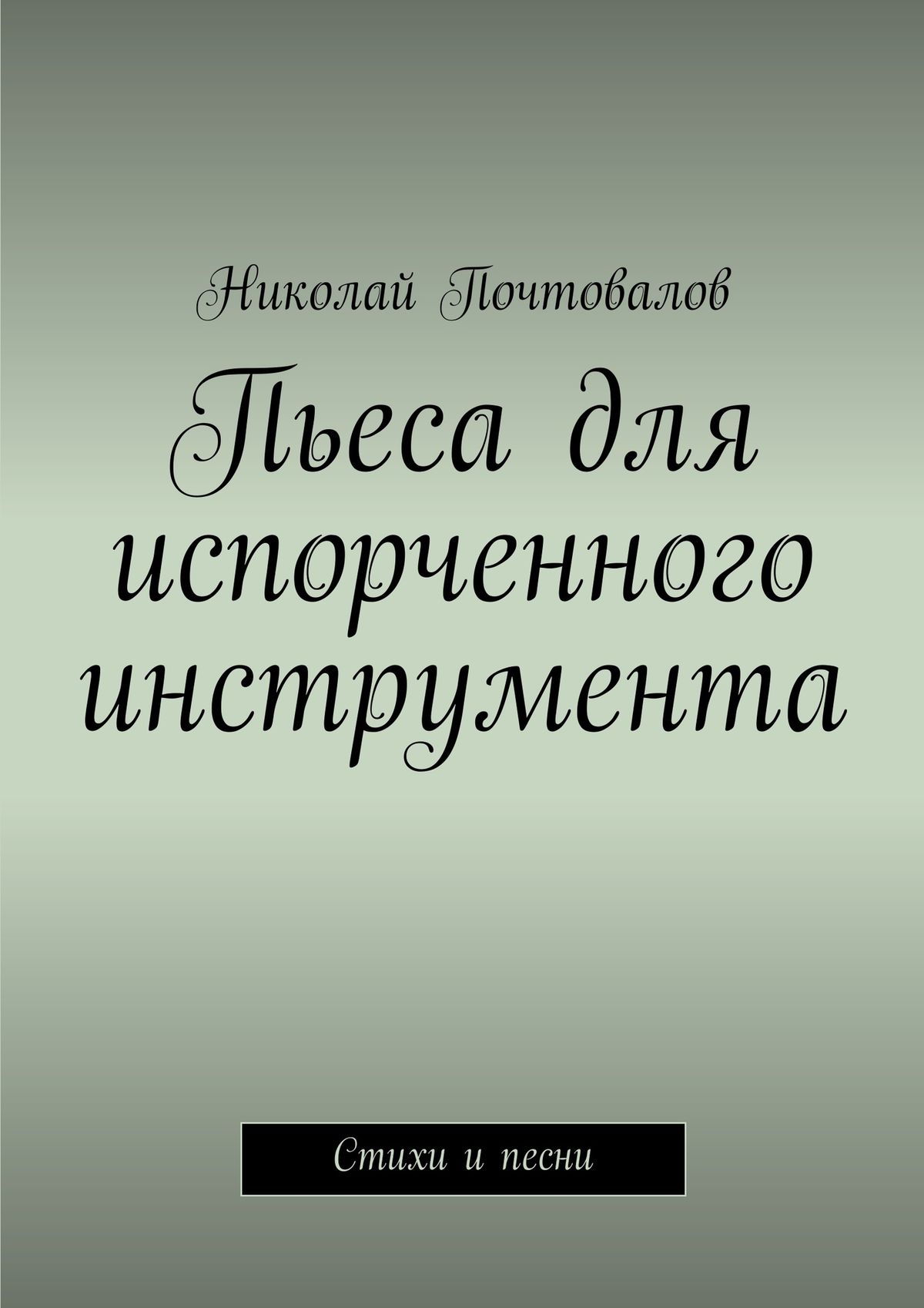 Обложка книги «Пьеса для испорченного инструмента… Стихи и песни»